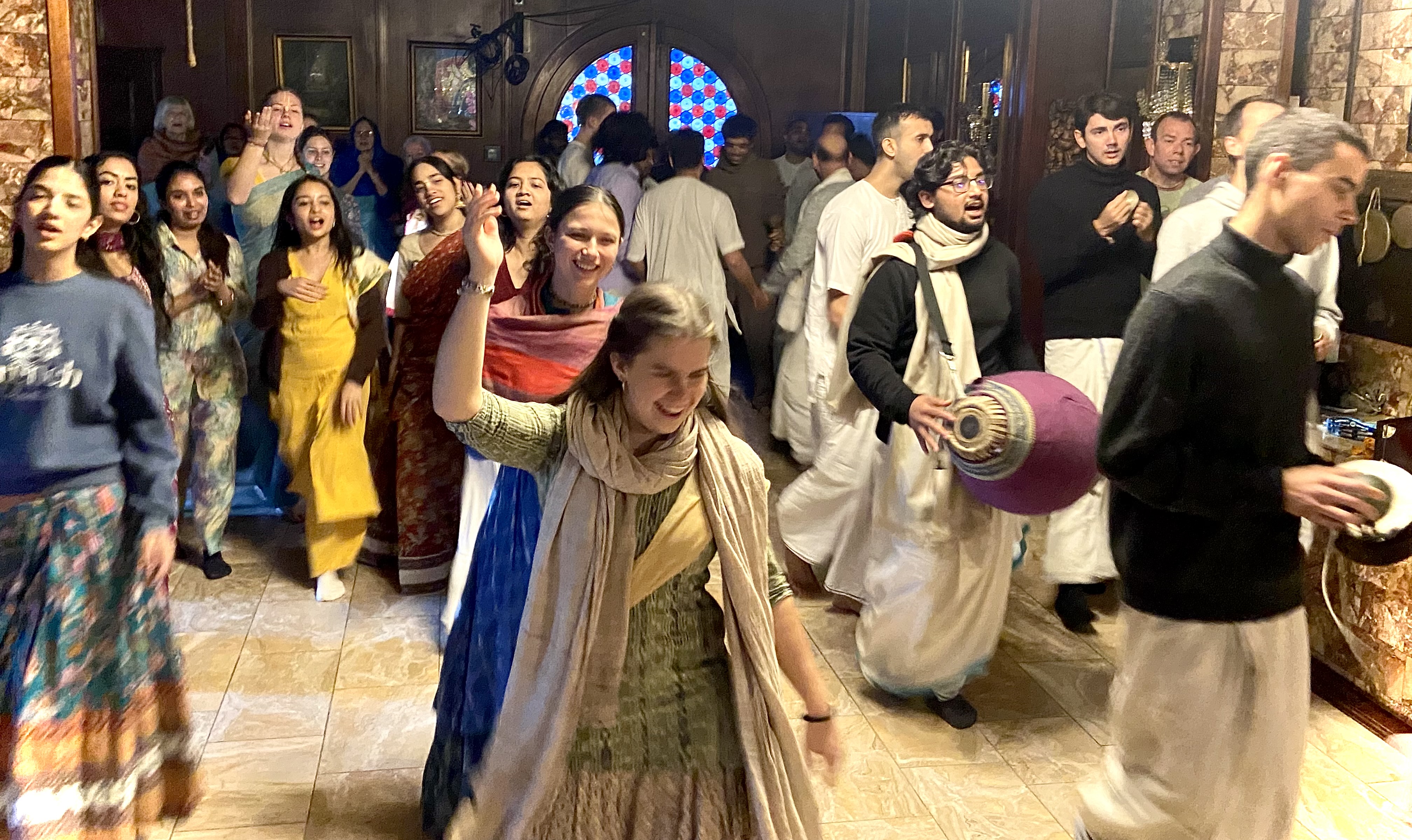 devotees dancing